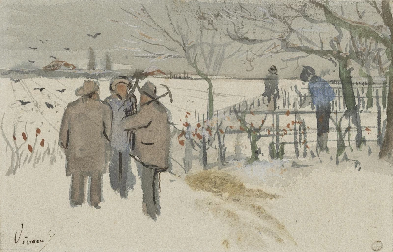  154-Vincent van Gogh-Minatori nella neve, inverno, 1882 - Museo Van Gogh, Amsterdam 
